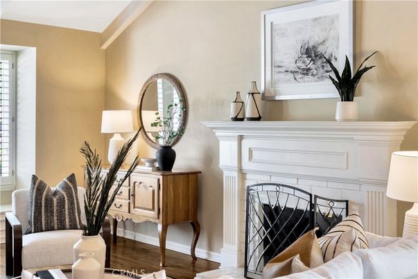 Fireplace, Interior, Wood Texture Flooring