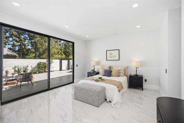 Bedroom, Interior, Marble, Recessed Lighting