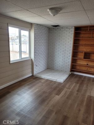 Empty room, Interior, Stone Walls, Wood Texture Flooring