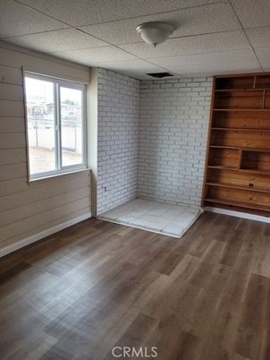 Empty room, Interior, Stone Walls, Wood Texture Flooring