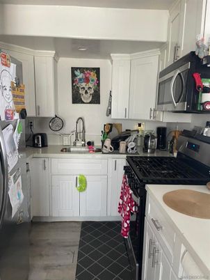 Interior, Kitchen, Wood Texture Flooring
