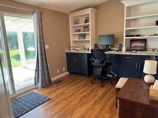 Home Office, Interior, Wood Texture Flooring