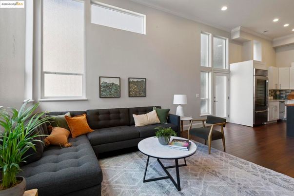 Interior, Kitchen, Living room, Recessed Lighting, Wood Texture Flooring