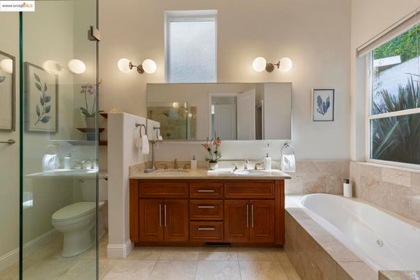 Bathroom, Dual Sink Vanities, Glass Shower, Interior