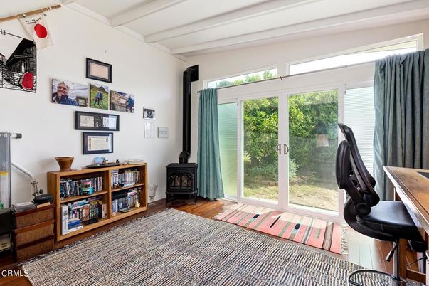 Fireplace, Home Office, Interior, Wood Texture Flooring