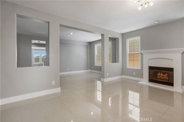 Empty room, Fireplace, Interior, Recessed Lighting