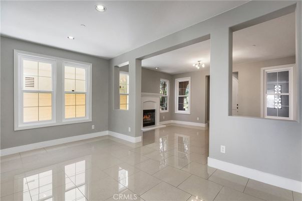 Empty room, Fireplace, Interior, Recessed Lighting
