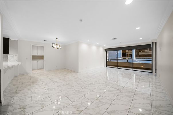 Empty room, Interior, Marble, Pendant Lights, Recessed Lighting