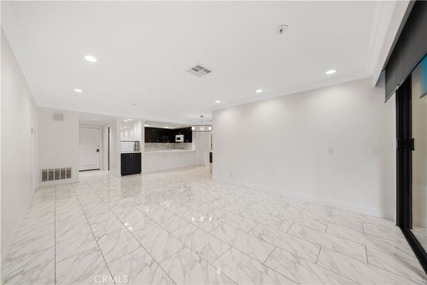 Empty room, Interior, Marble, Pendant Lights, Recessed Lighting
