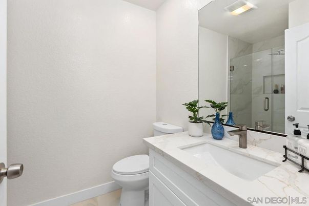 Bathroom, Glass Shower, Interior, Marble Walls