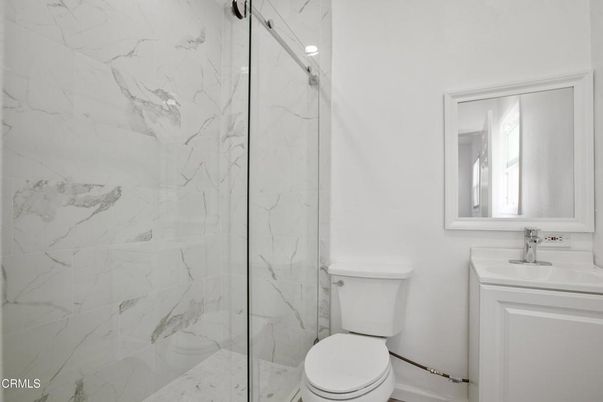 Bathroom, Glass Shower, Interior, Marble Walls
