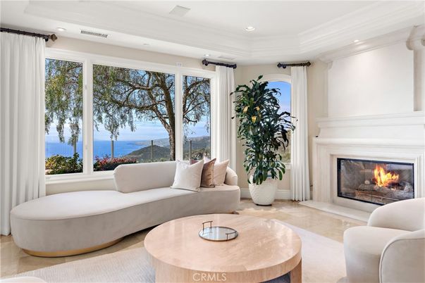 Fireplace, Interior, Living room, Recessed Lighting, Water