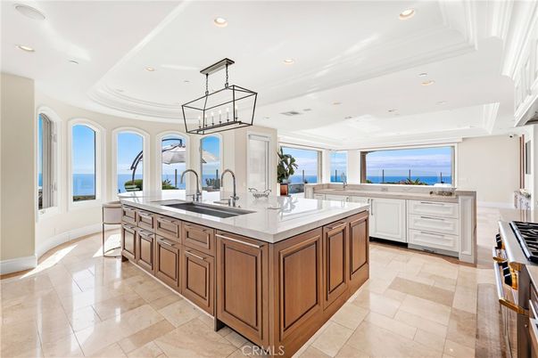 Interior, Kitchen, Pendant Lights, Recessed Lighting, Stainless Steel Appliances, Water