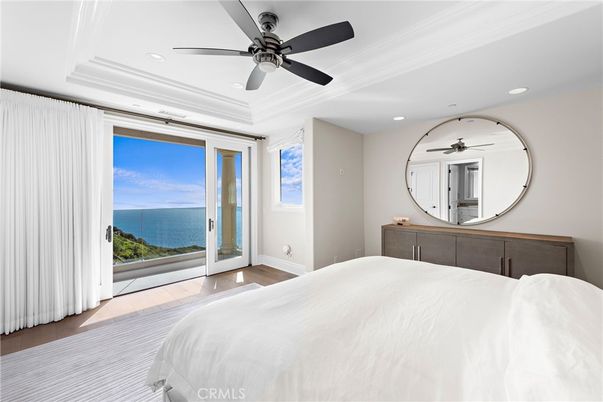 Bedroom, Interior, Recessed Lighting, Water, Wood Texture Flooring