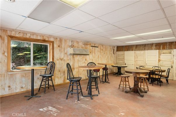 Dining room, Interior, Recessed Lighting, Wooden Walls