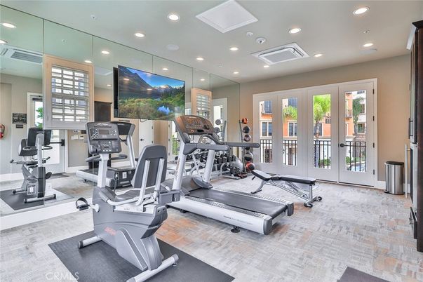 Fitness Equipment, Gym, Interior, Recessed Lighting