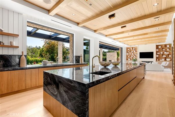 Interior, Kitchen, Living room, Recessed Lighting, Wooden Beams, Wooden Ceilings, Wood Texture Flooring