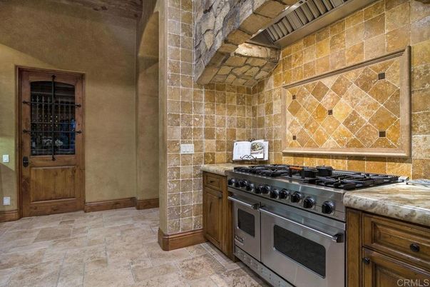Interior, Kitchen, Stainless Steel Appliances, Stone Walls