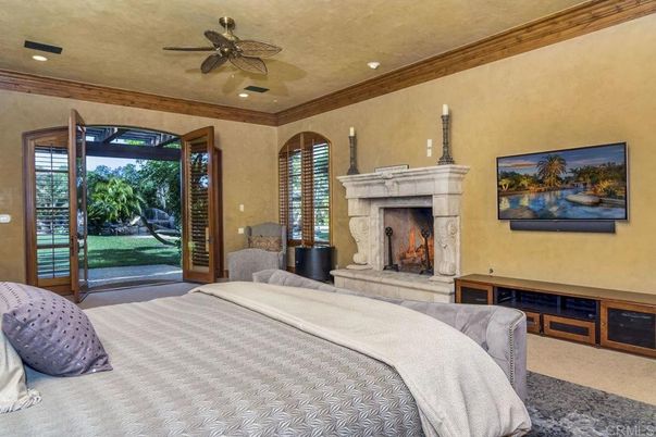 Bedroom, Fireplace, Interior, Recessed Lighting