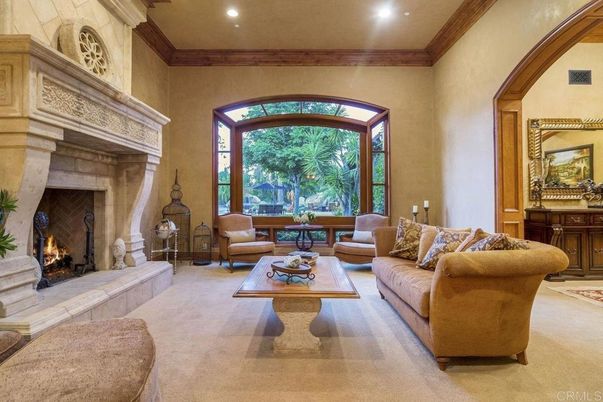 Fireplace, Interior, Living room, Recessed Lighting