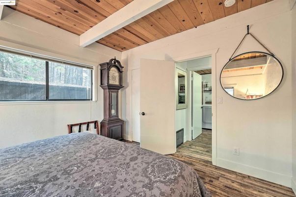 Bedroom, Interior, Wooden Ceilings, Wood Texture Flooring