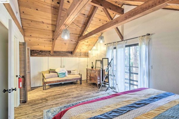 Bedroom, Interior, Wooden Beams, Wooden Ceilings, Wood Texture Flooring