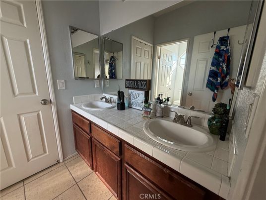 Bathroom, Dual Sink Vanities, Interior, Tile Countertops