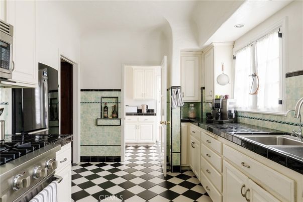 Interior, Kitchen, Recessed Lighting, Tile Countertops