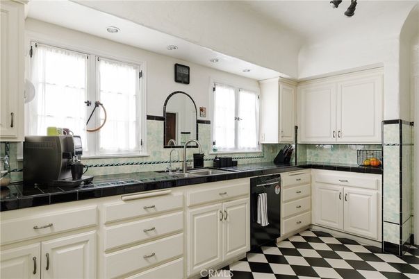 Interior, Kitchen, Recessed Lighting, Tile Countertops