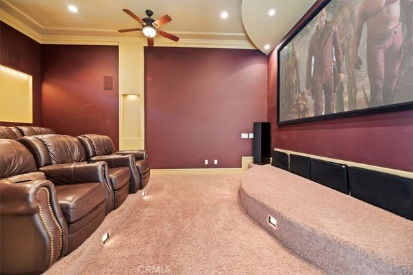 Home Theatre Room, Interior, Recessed Lighting, Theatre Room