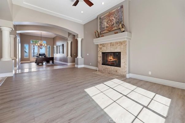 Chandelier, Interior, Recessed Lighting, Wood Texture Flooring