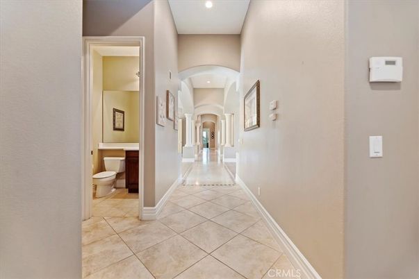 Fireplace, Interior, Kitchen, Living room, Recessed Lighting, Stainless Steel Appliances