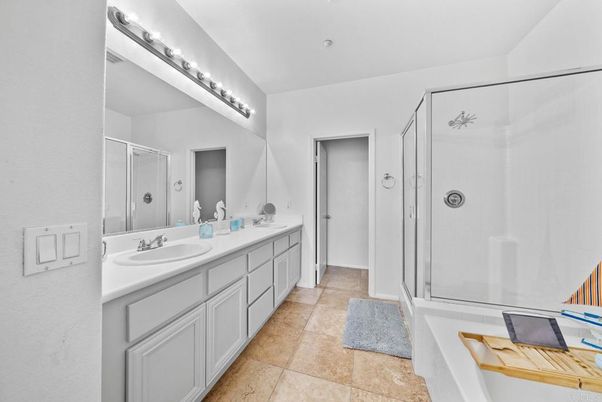Bathroom, Dual Sink Vanities, Glass Shower, Interior
