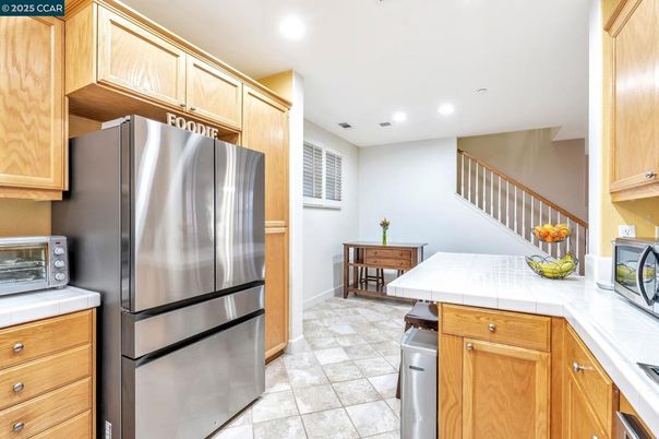 Interior, Kitchen, Recessed Lighting, Tile Countertops