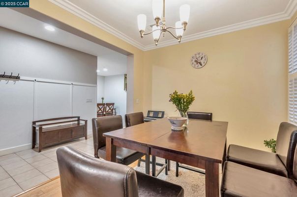 Chandelier, Dining room, Interior, Recessed Lighting