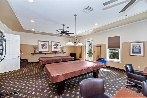 Billiard Table, Game Room, Interior, Pendant Lights, Recessed Lighting