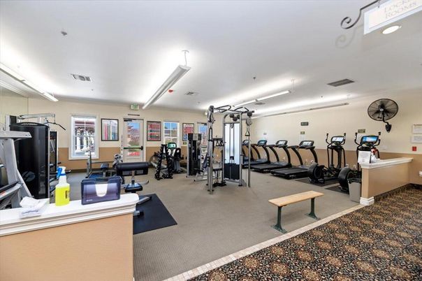 Fitness Equipment, Gym, Interior, Recessed Lighting