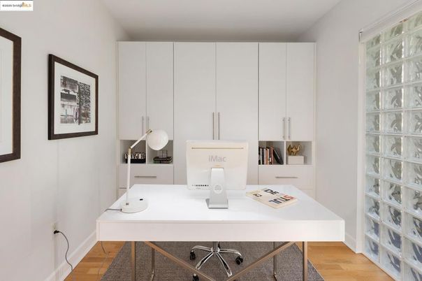 Home Office, Interior, Pendant Lights, Wood Texture Flooring