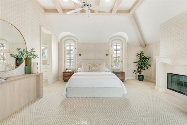 Bedroom, Fireplace, Interior