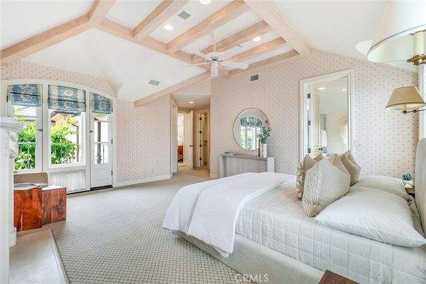 Bedroom, Interior, Recessed Lighting, Wooden Beams