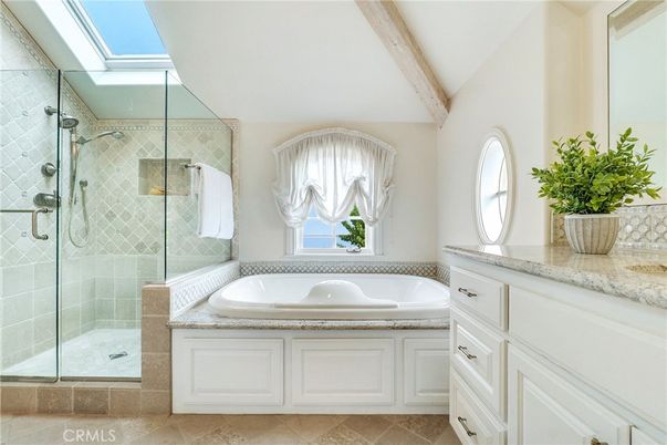 Bathroom, Glass Shower, Interior, Wooden Beams