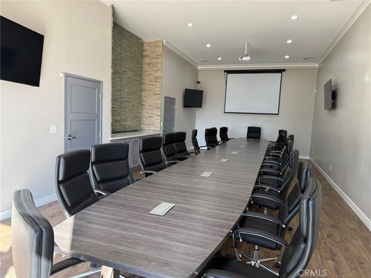 Home Theatre Room, Dining room, Interior, Projection Screen, Recessed Lighting, Theatre Room, Wood Texture Flooring