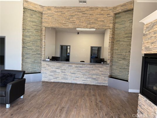 Fireplace, Interior, Stone Walls, Wood Texture Flooring