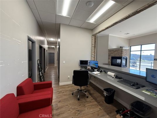 Fireplace, Home Office, Interior, Wood Texture Flooring