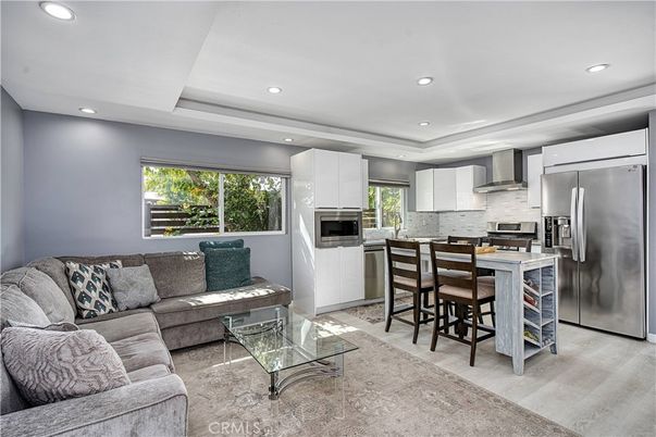 Dining room, Interior, Kitchen, Living room, Recessed Lighting, Stainless Steel Appliances
