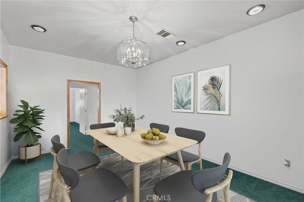 Chandelier, Dining room, Interior, Recessed Lighting