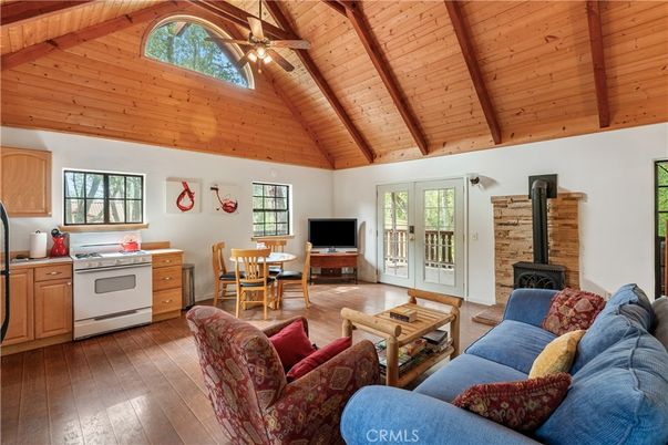 Dining room, Fireplace, Interior, Kitchen, Living room, Wooden Beams, Wooden Ceilings, Wood Texture Flooring