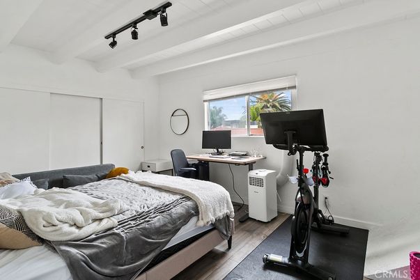 Bedroom, Fitness Equipment, Home Office, Interior, Wood Texture Flooring