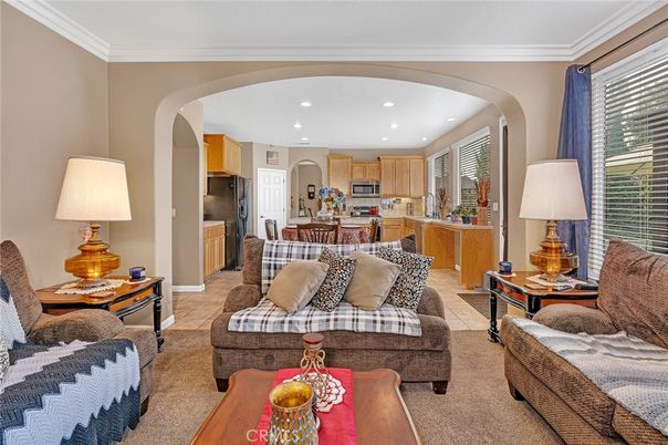 Dining room, Interior, Kitchen, Living room, Recessed Lighting, Stainless Steel Appliances