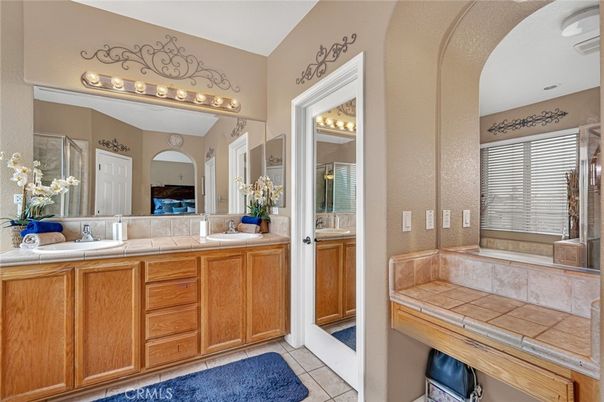 Bathroom, Dual Sink Vanities, Interior, Tile Countertops